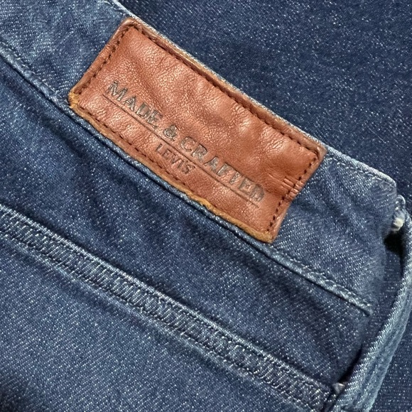 LEVI’S Made & Crafted Premium Denim Stitch High Slim Jeans Dark Wash Size 27 - Picture 13 of 14